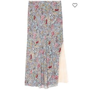 Zadig & Voltaire Jayla Floral-Printed Side Slit Skirt